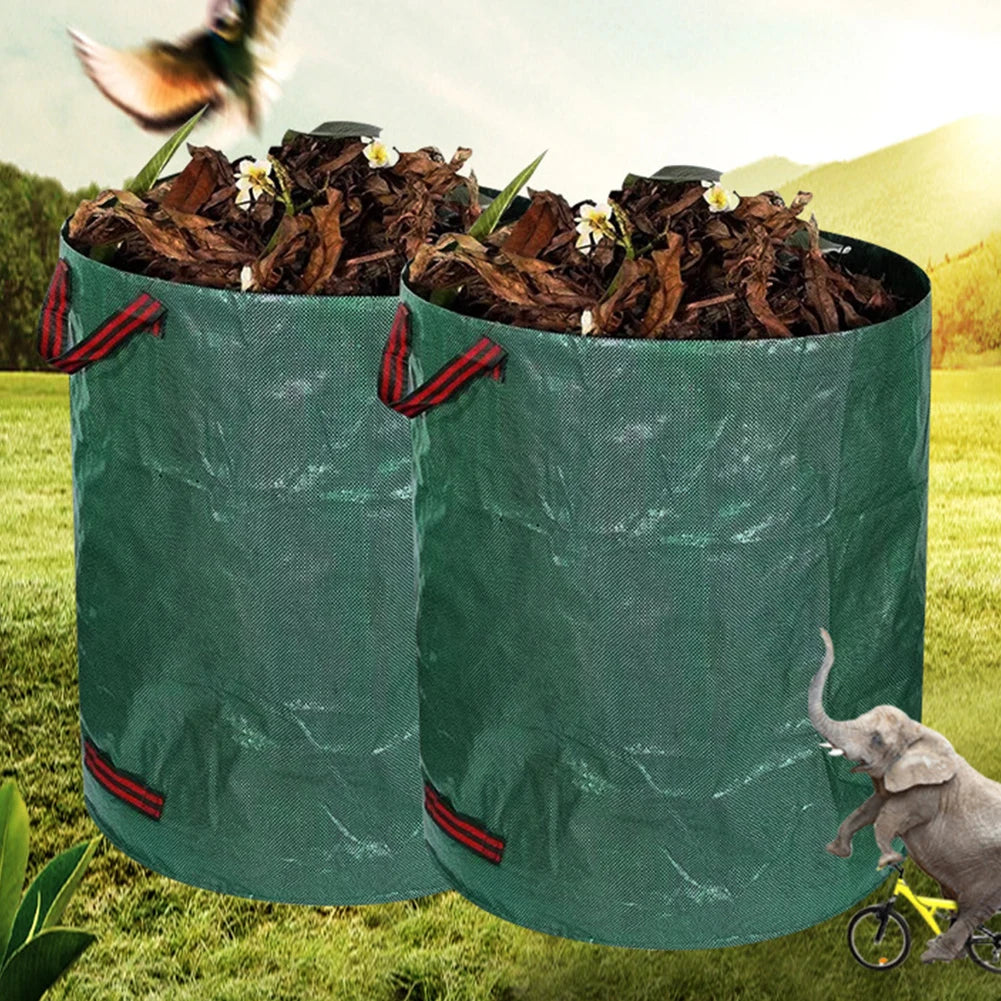 Sac à déchets de jardin | Design pliable et étanche | Capacité 200L | Réutilisable