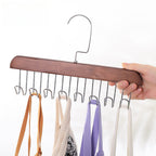 Rangement de placard pour ceintures et cravates avec structure en bois