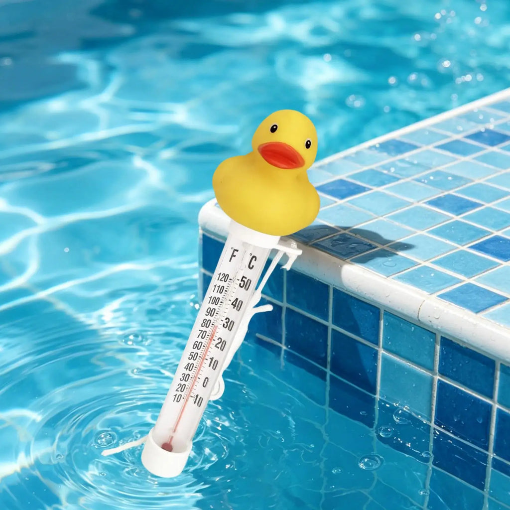Thermomètre de Piscine Flottant | Affichage à Double Échelle | Design Canard Mignon | Intérieur/Extérieur