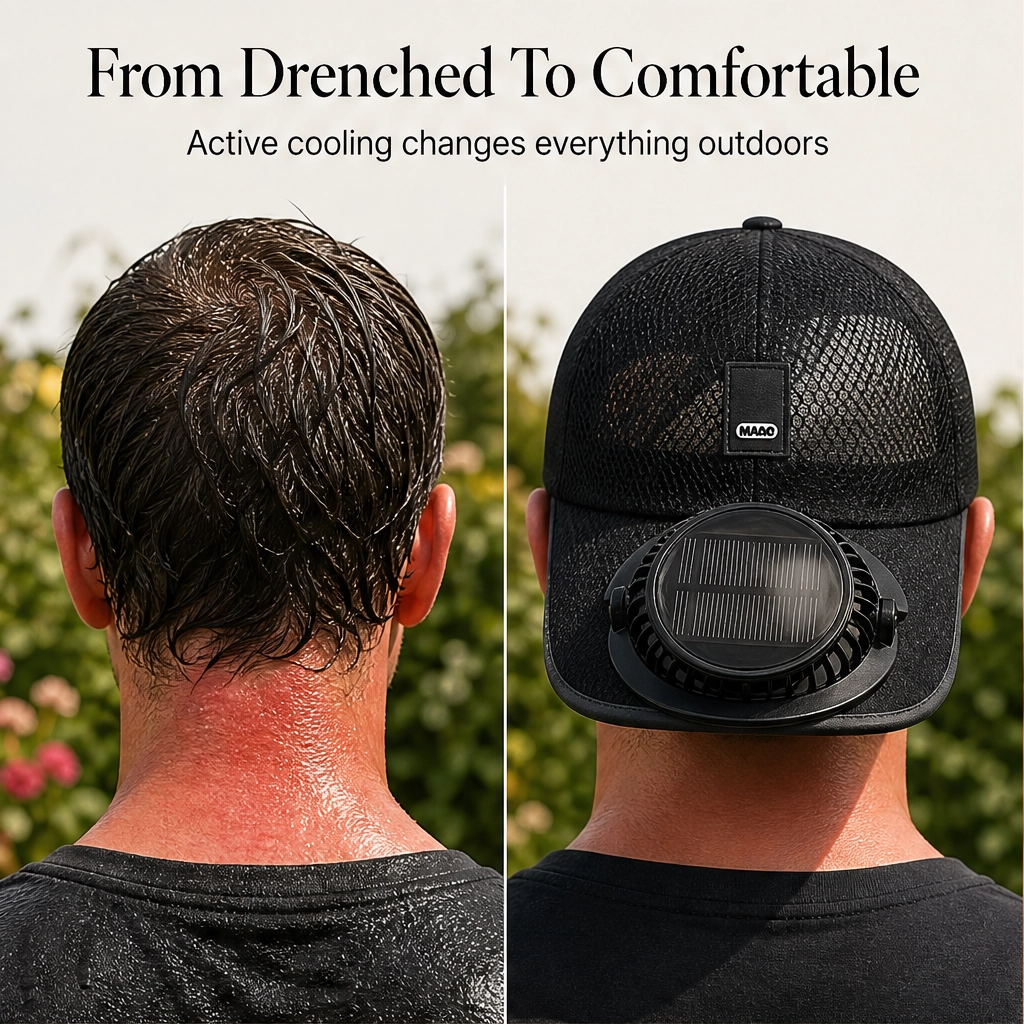 Chapeau ventilé BreezeGuard – Protection solaire