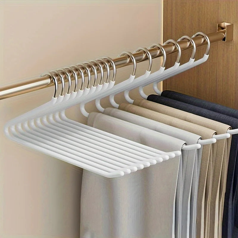 Cintres pour pantalons | Design ouvert & gain de place | Métal avec revêtement anti-rouille | Peut contenir 2–3 paires