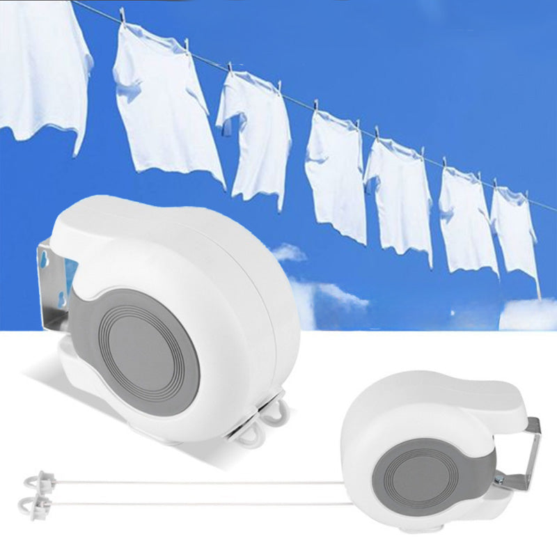 Corde à linge extensible | 30m rétractable gain de place | Résistant aux intempéries | Intérieur & extérieur