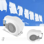 Corde à linge extensible | 30m rétractable gain de place | Résistant aux intempéries | Intérieur & extérieur