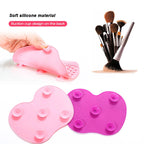 Tampon Nettoyeur de Pinceaux de Maquillage en Silicone | Surface Texturée à Gommage & Ventouse | Nettoyage en Profondeur