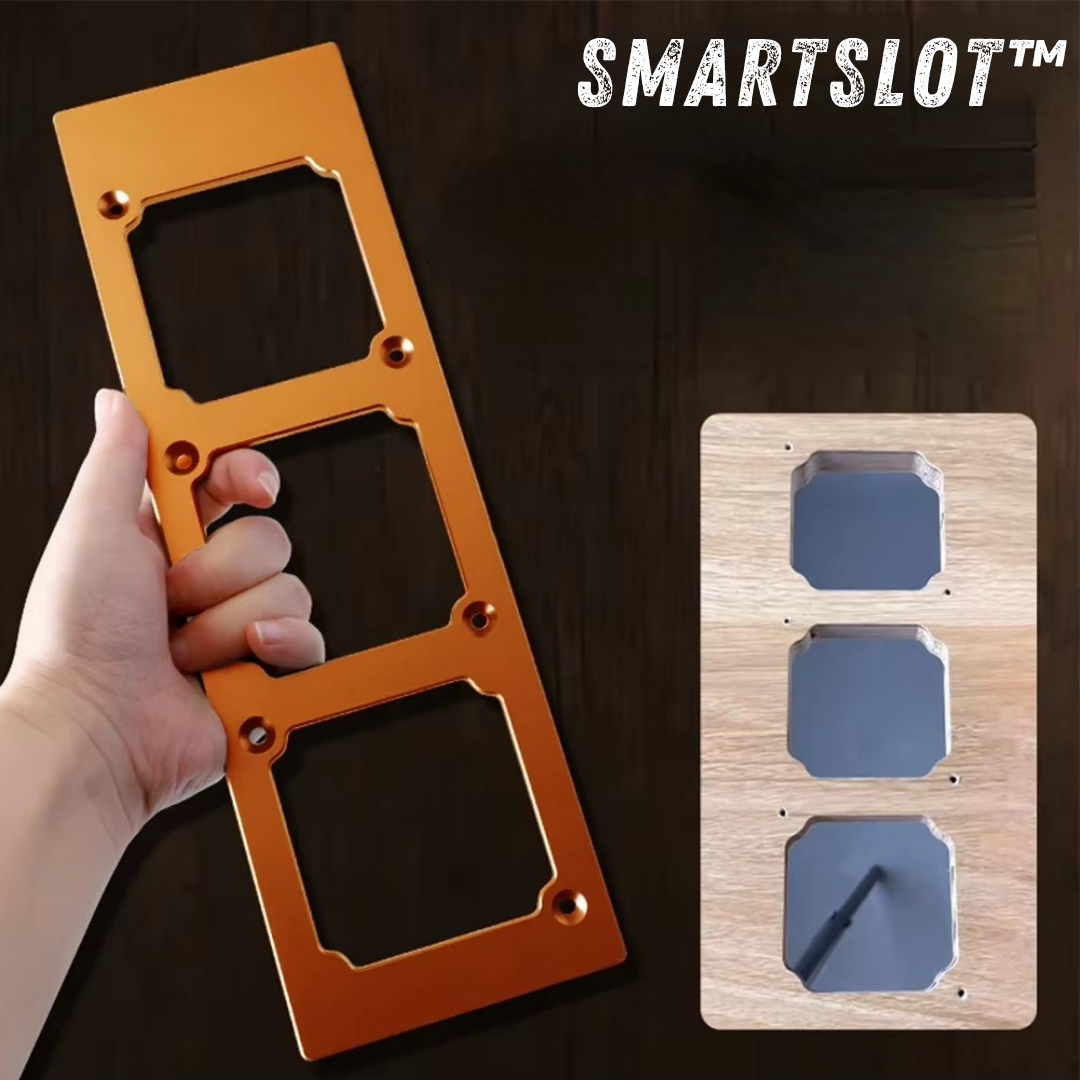 SmartSlot™ - Gabarit Aluminium Triple Prise Encastrement Précision