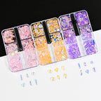 Set de strass pour nail art | Formes mixtes Aurora rose | Dos plat en verre 400 pcs | Manucure DIY