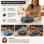 Plateau à snacks rotatif utilisé lors d'une soirée conviviale
