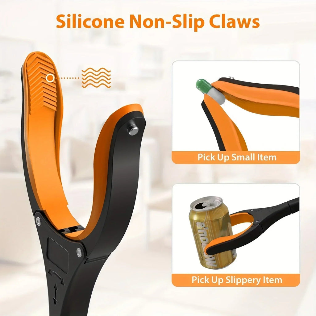 Outil de Préhension pour Seniors | Tête Rotative | Portée de 81 cm | Design Ergonomique Léger