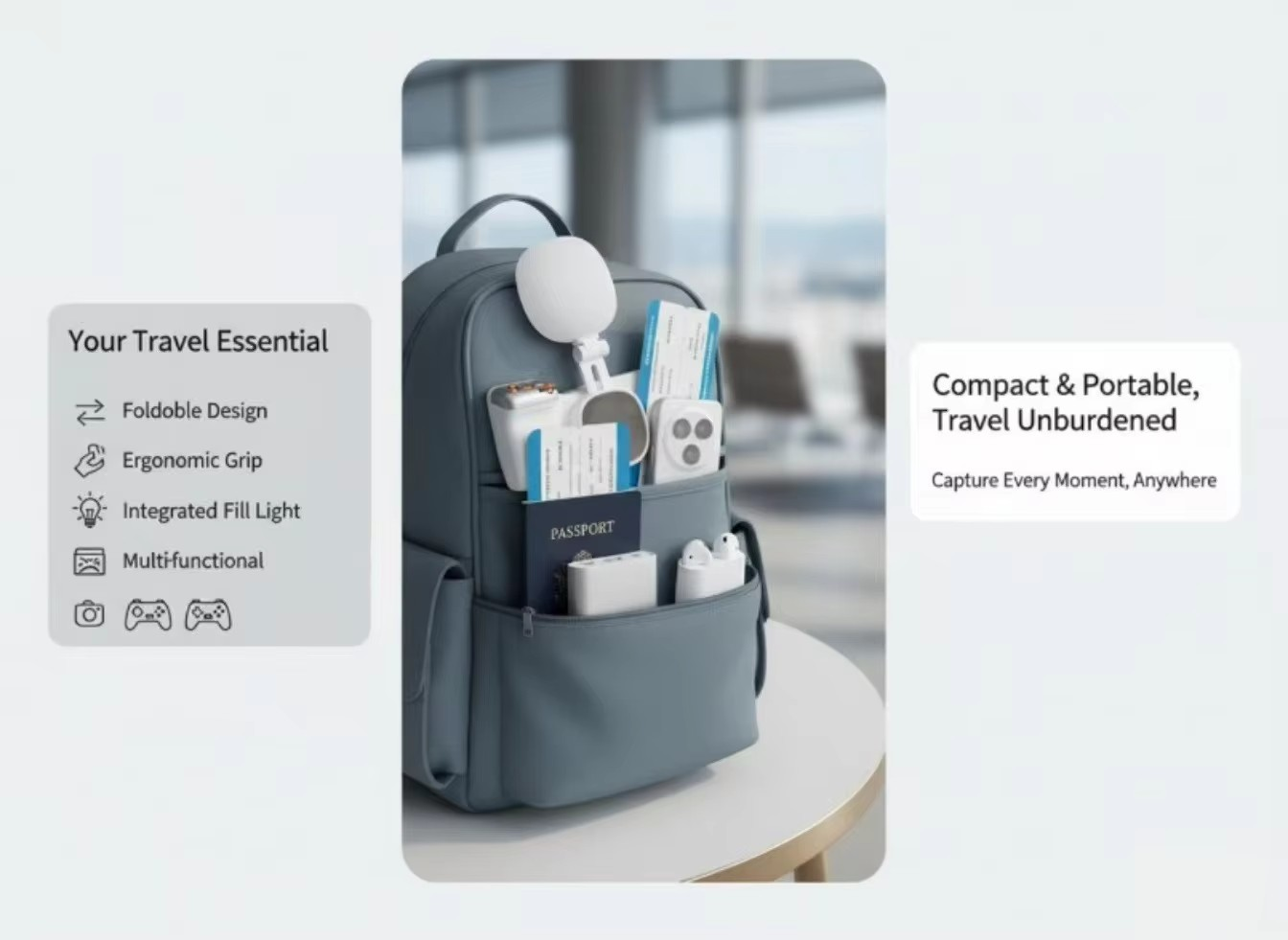 Support téléphone Lunexa en mode support pour regarder l'écran confortablement